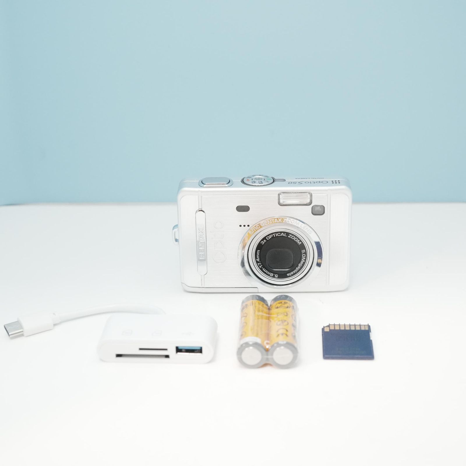 PENTAX Optio S50 デジカメ スマホ転送OK フルセット 美品 a6387