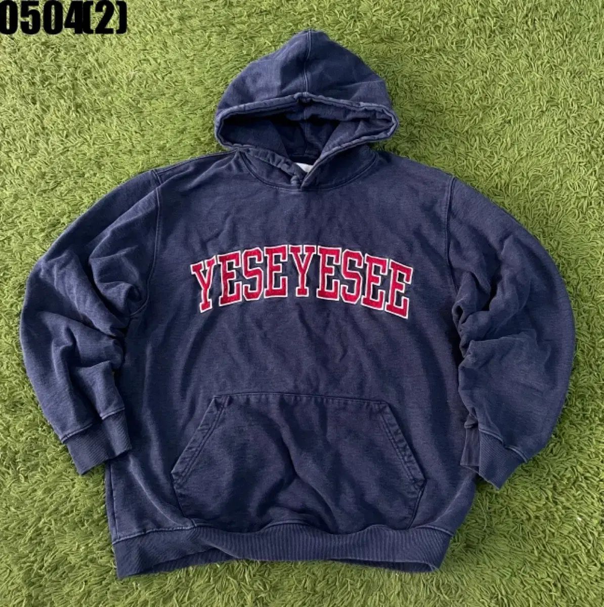 YESEYESEE フードTシャツ ネイビー