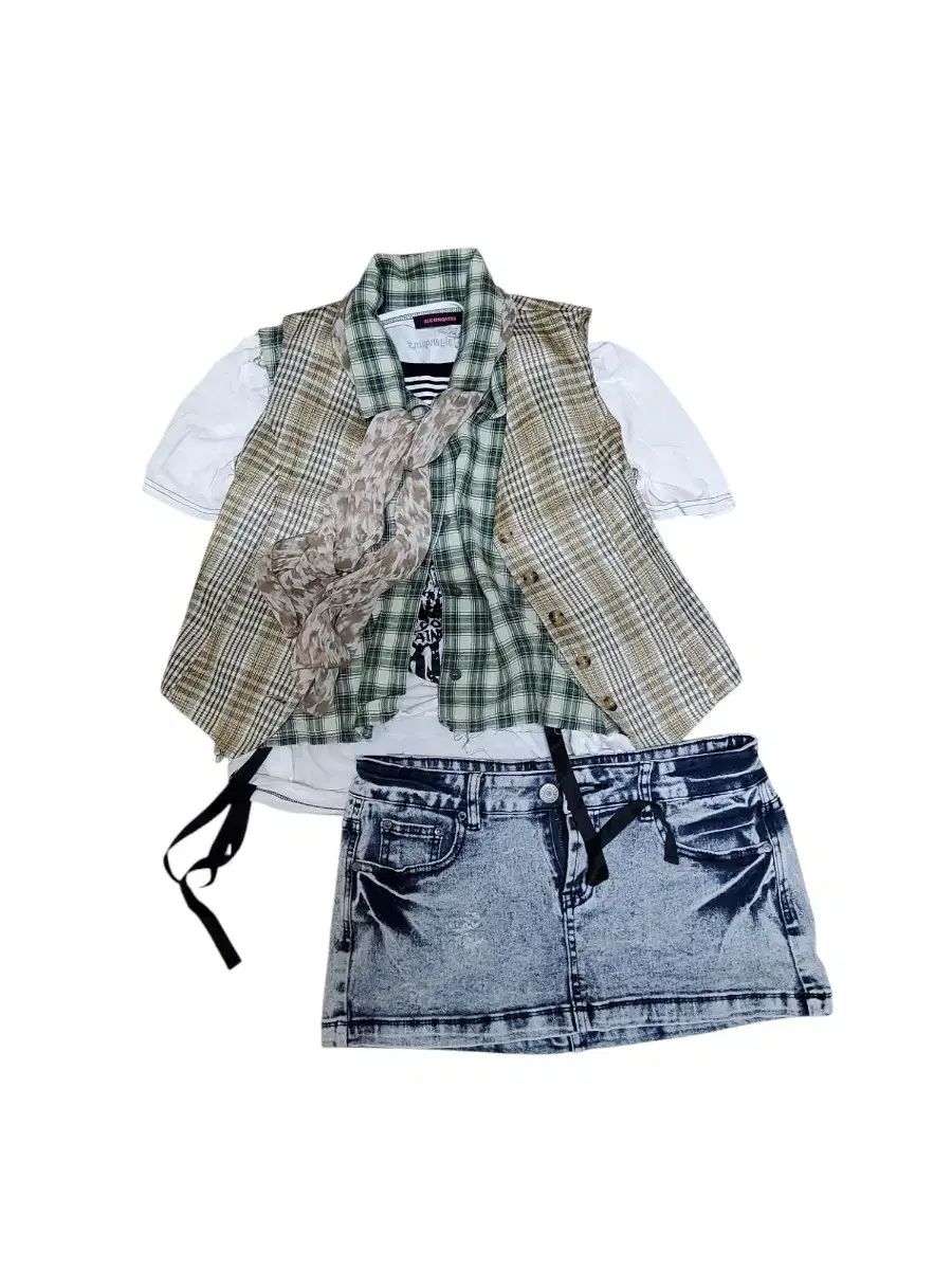 (新品あり)ヴィンテージ CHECK レイヤード コーディネートセット STYLENANDA スタイルナンダ