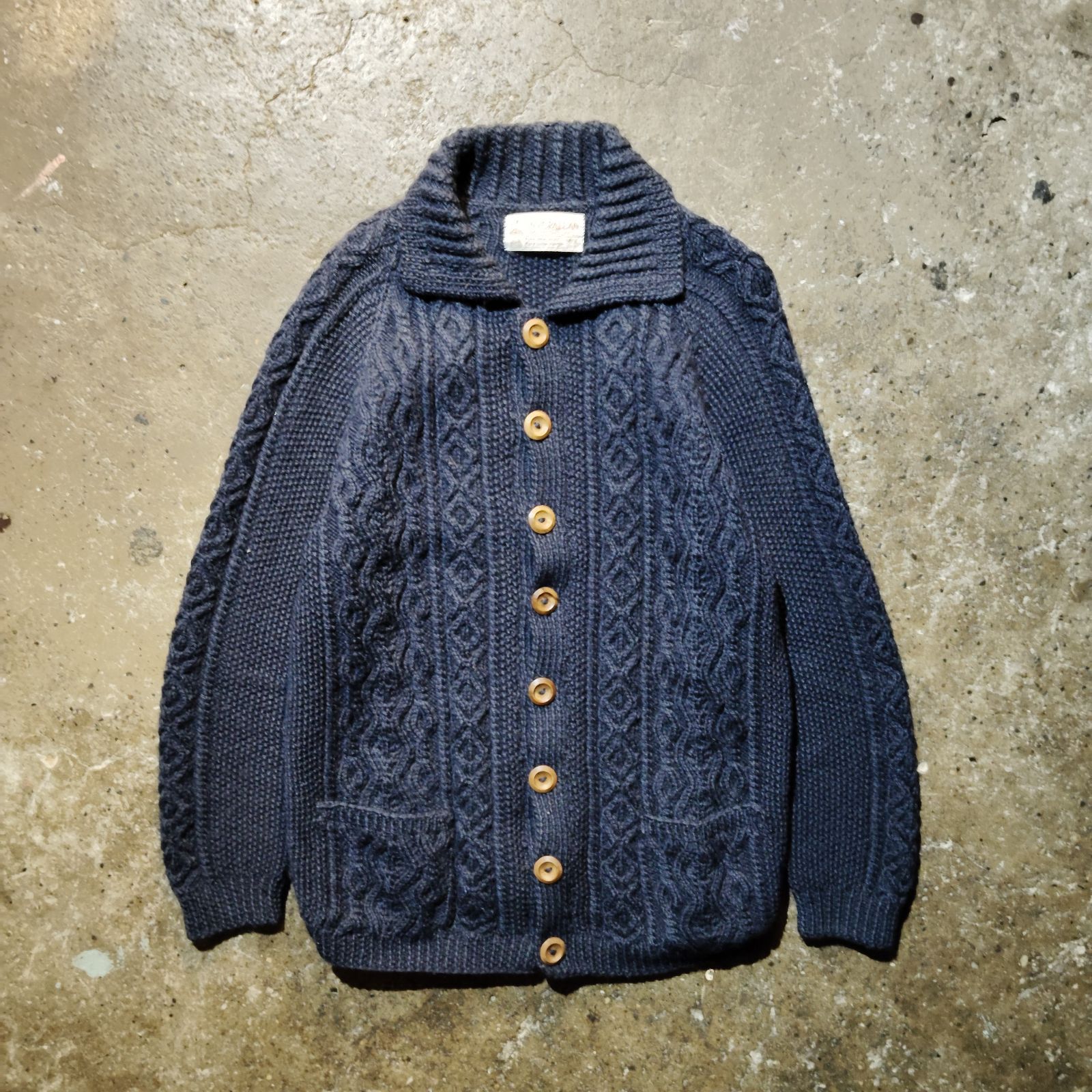 Inverallan 3A LUMBER CARDIGAN NAVY インバーアラン 茶タグ ランバー