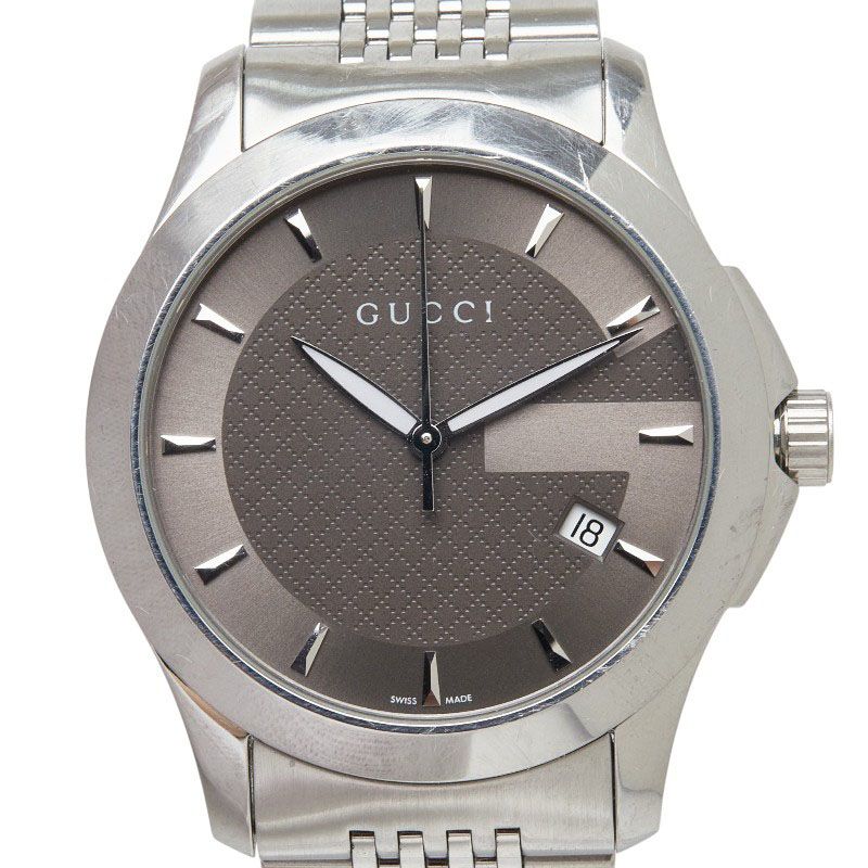 グッチ Gタイムレス 腕時計 126.4 ステンレススチール メンズ GUCCI【1