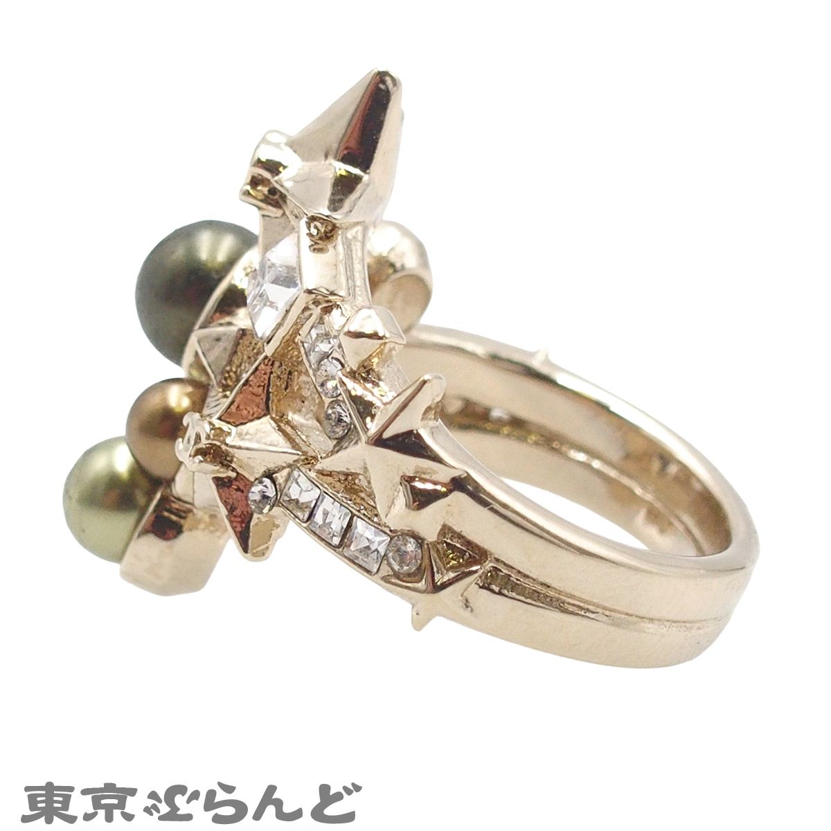 シャネル CHANEL リング ライトゴールド メタル 11.5号相当 ココマーク 