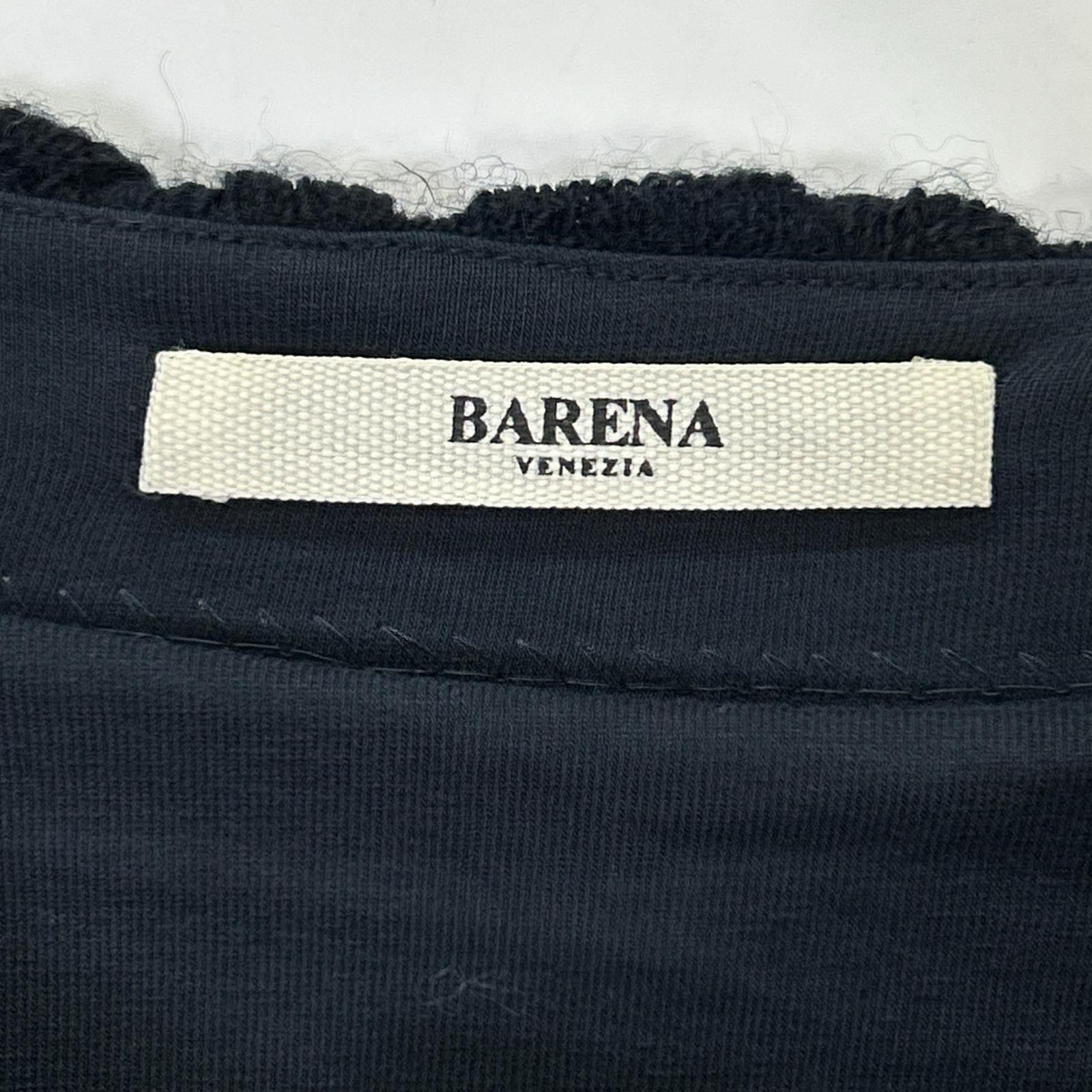 BARENA バレナ MAD43801212 ﾈｲﾋﾞｰ ｳｰﾙ×ﾅｲﾛﾝ ﾃﾞｻﾞｲﾝ ﾌﾟﾙｵｰﾊﾞｰﾆｯﾄ L