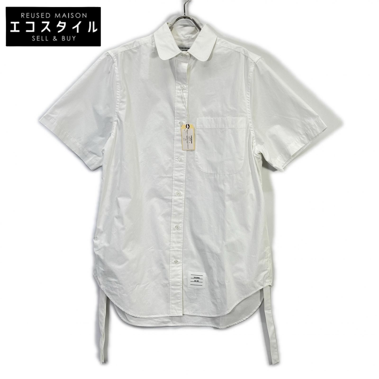 THOM BROWNE トムブラウン ﾎﾜｲﾄ ﾍﾋﾞｰﾎﾟﾌﾟﾘﾝ ｽｰﾊﾟｻｲｽﾞ ﾐﾆｼｬﾂﾜﾝﾋﾟｰｽ 42