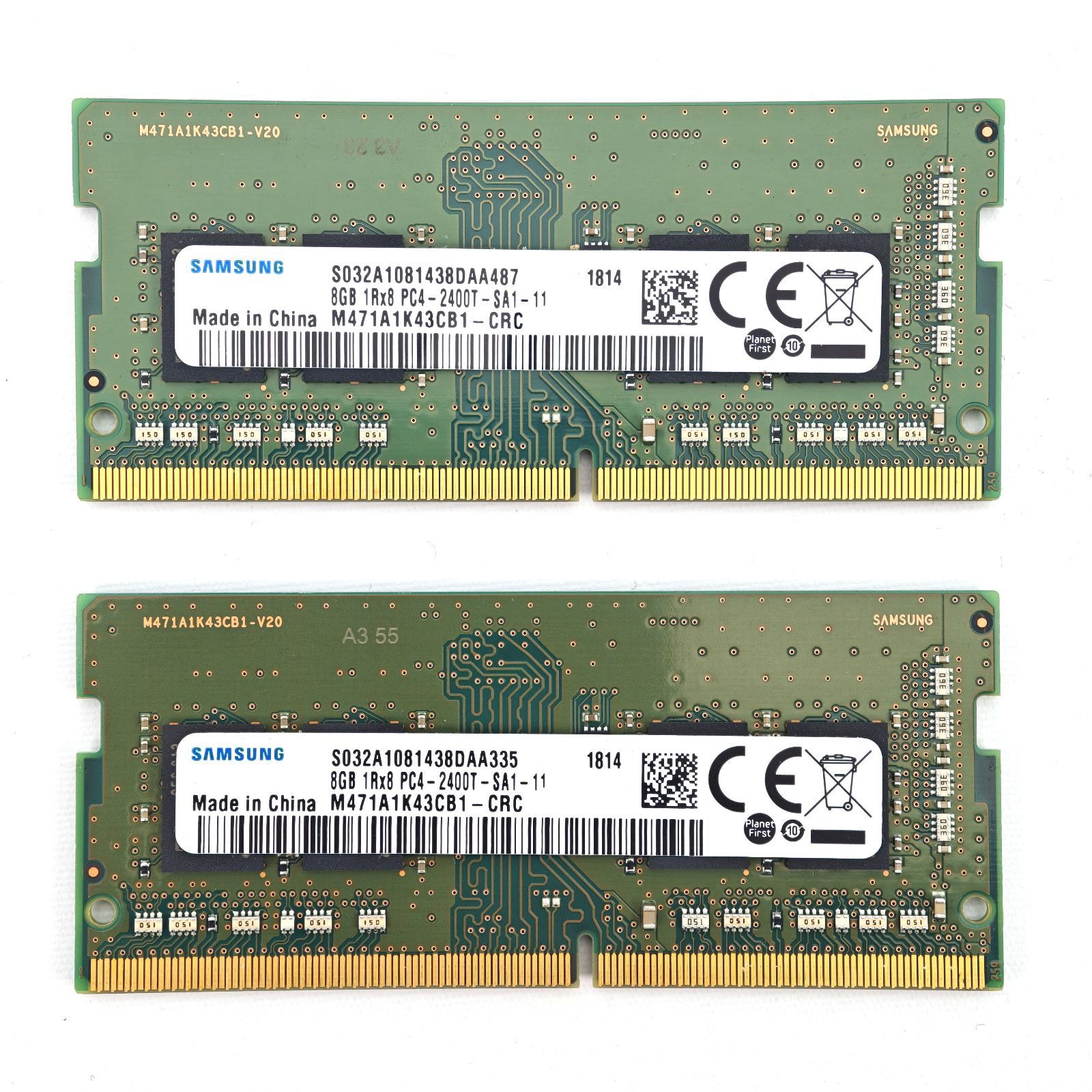 Samsung 16GB DDR4-2400 メモリ SO-DIMM 2枚 Samsung ノートPC用メモリ SO-DIMM DDR4-2400 8GB×2枚 合計16GB - メルカリ