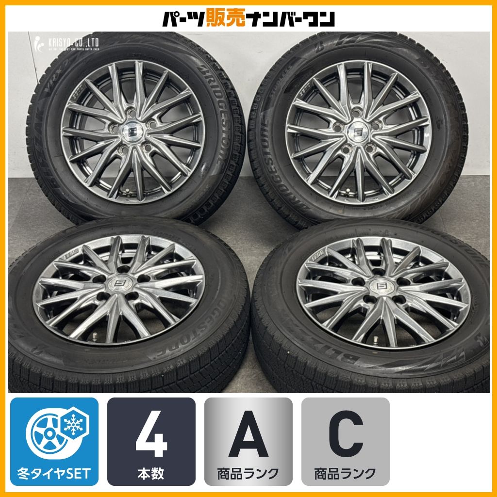 美品】SEIN 15in 6J +50 PCD114.3 ブリヂストン ブリザック VRX2 195