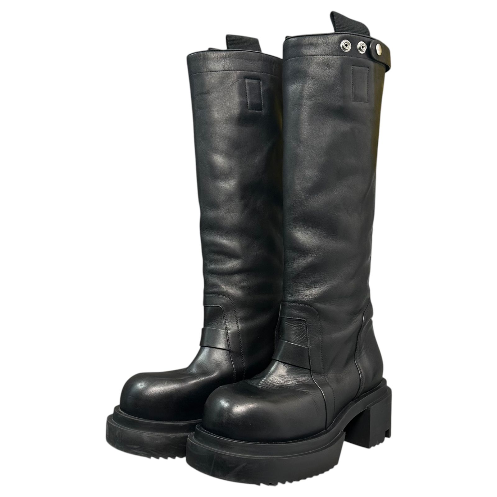 Rick Owens(リックオウエンス) 24AW Knee Pull On Bogun Tall Boots ニー プルオン ボーガン トール ブーツ RU02D6834 LOO 44(約28.5cm〜29.0cm) ブラック ロング レザー
