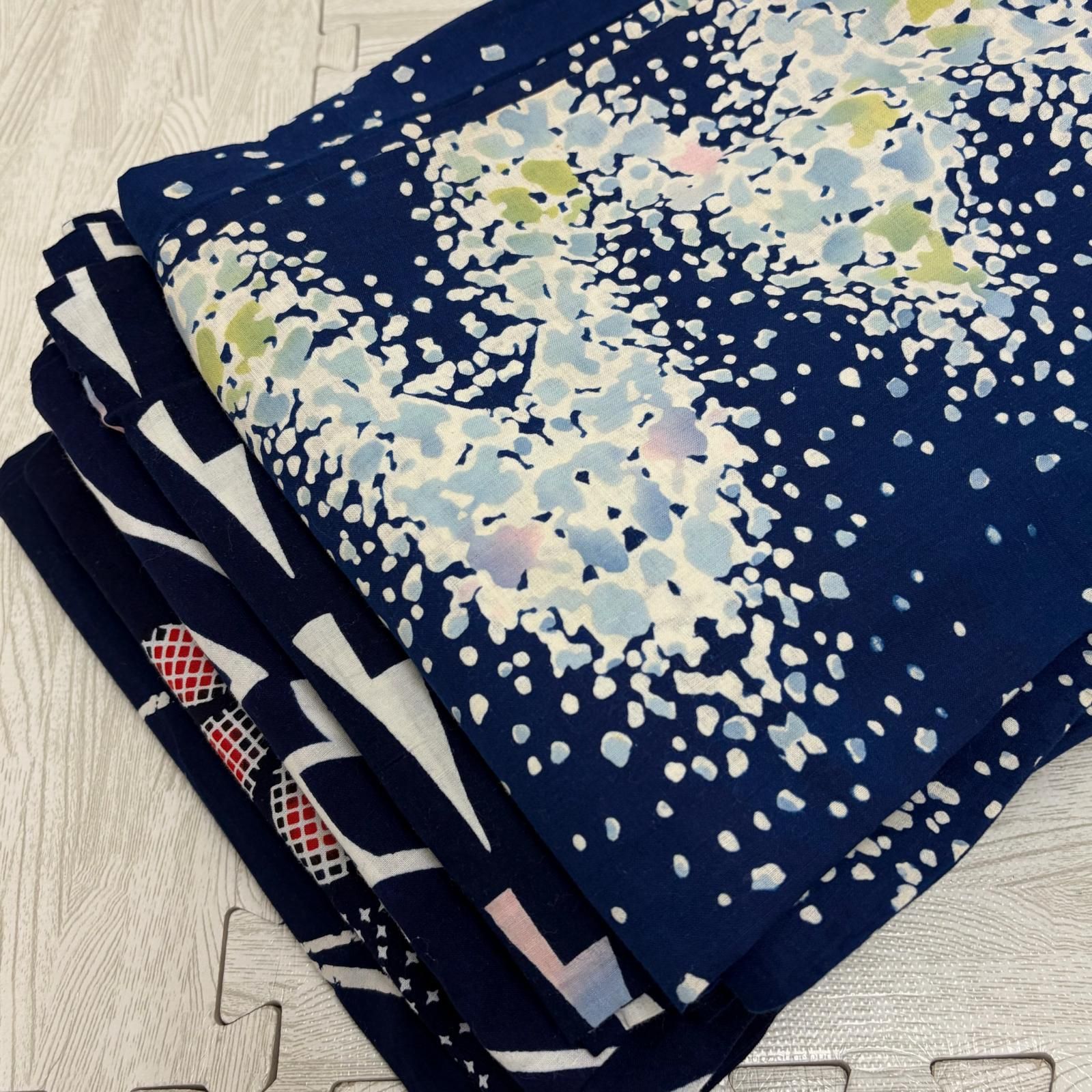 1592★浴衣 リップル 5枚セット おまとめ リメイク素材 綿浴衣 5着 浴衣まとめ売り リメイク材料 s-215 - メルカリ