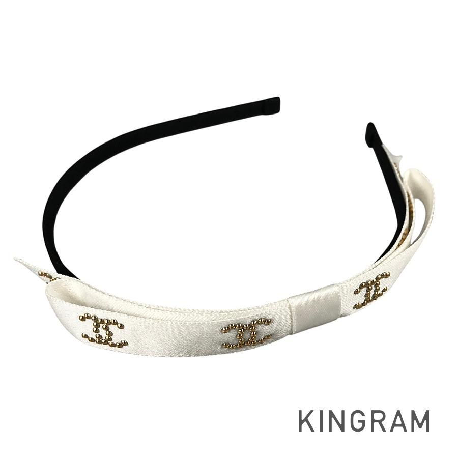 CHANEL シャネル　ストロー　カチューシャ　ホワイト シャネル CHANEL シルク カチューシャ st【中古】 - メルカリ