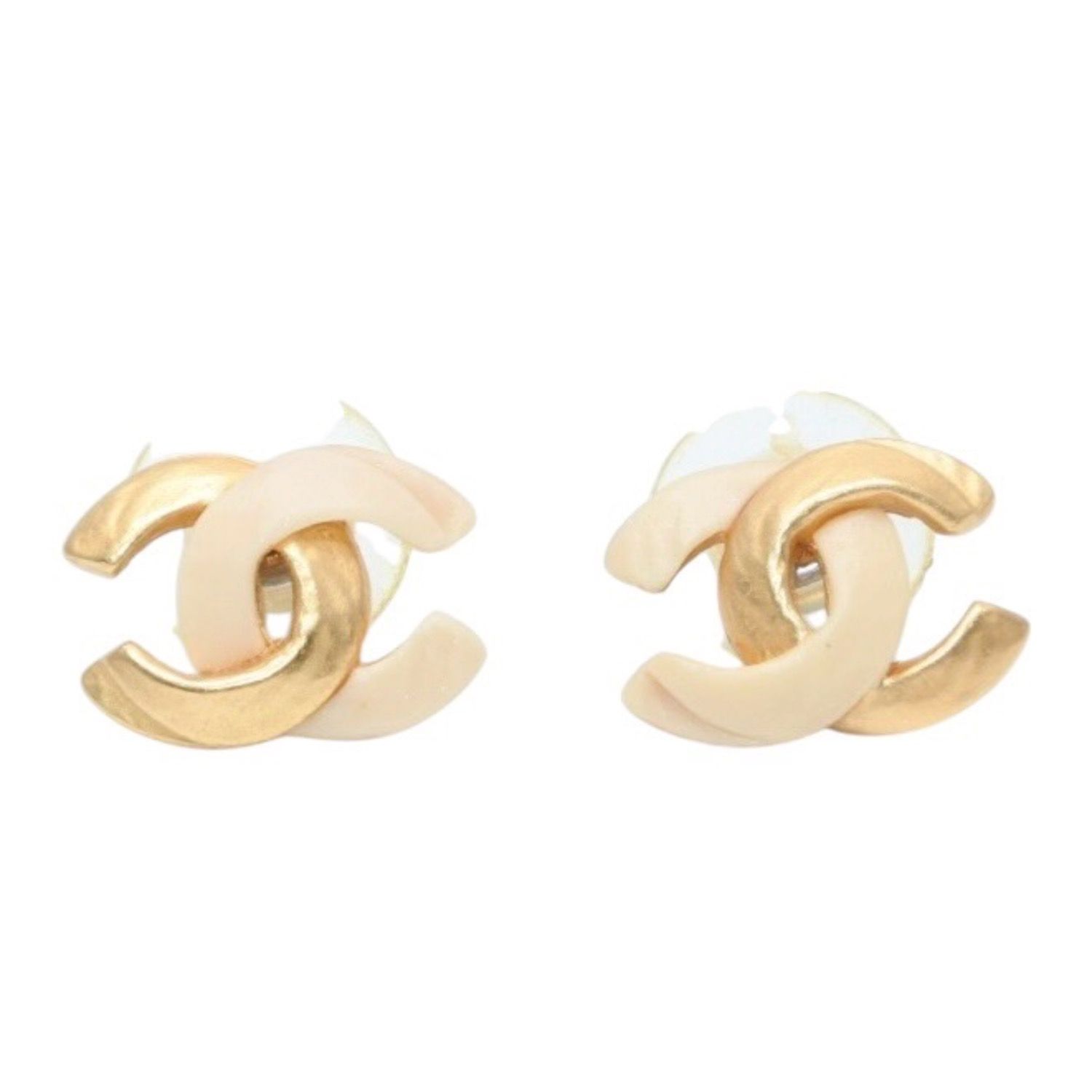 極美品 CHANEL シャネル ピアス ココマーク ゴールド アイボリー 00T