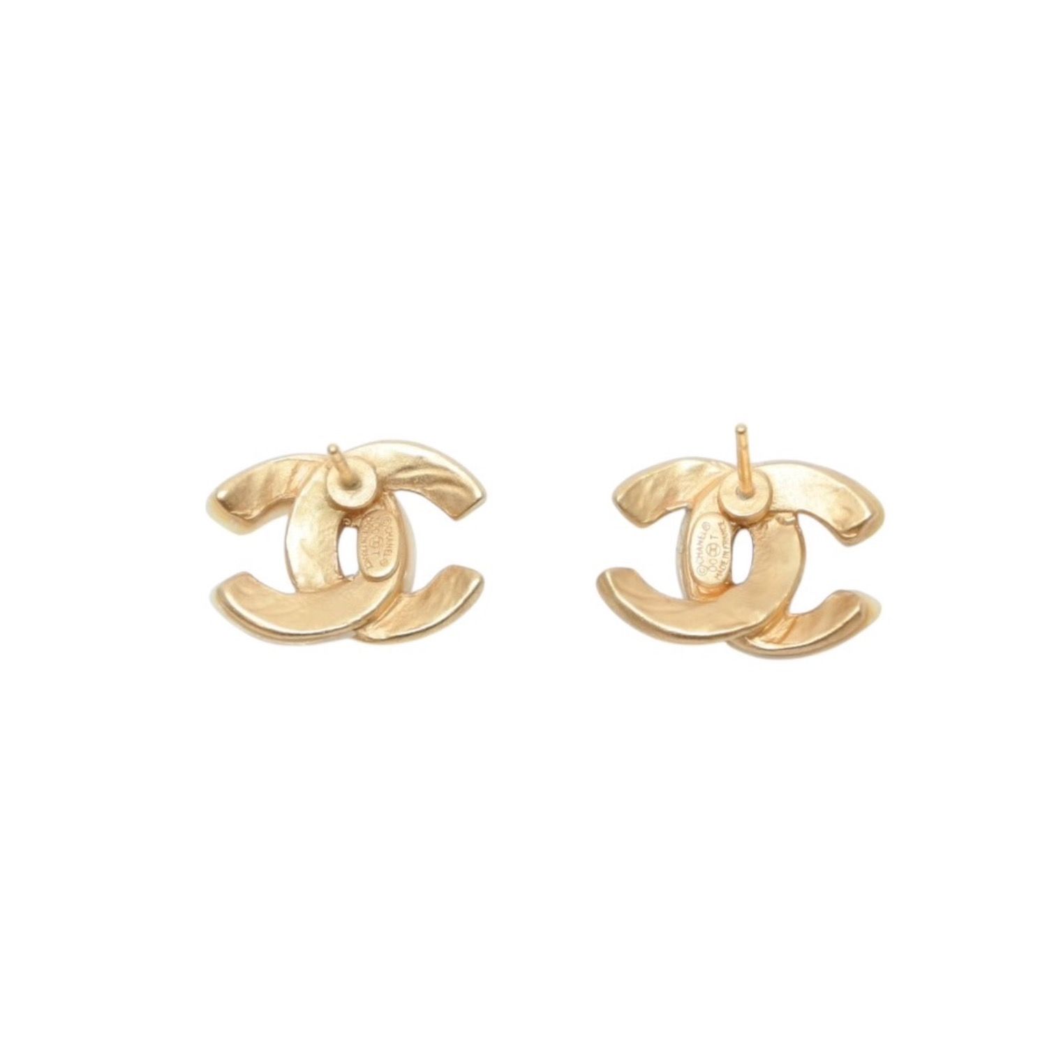 極美品 CHANEL シャネル ピアス ココマーク ゴールド アイボリー 00T