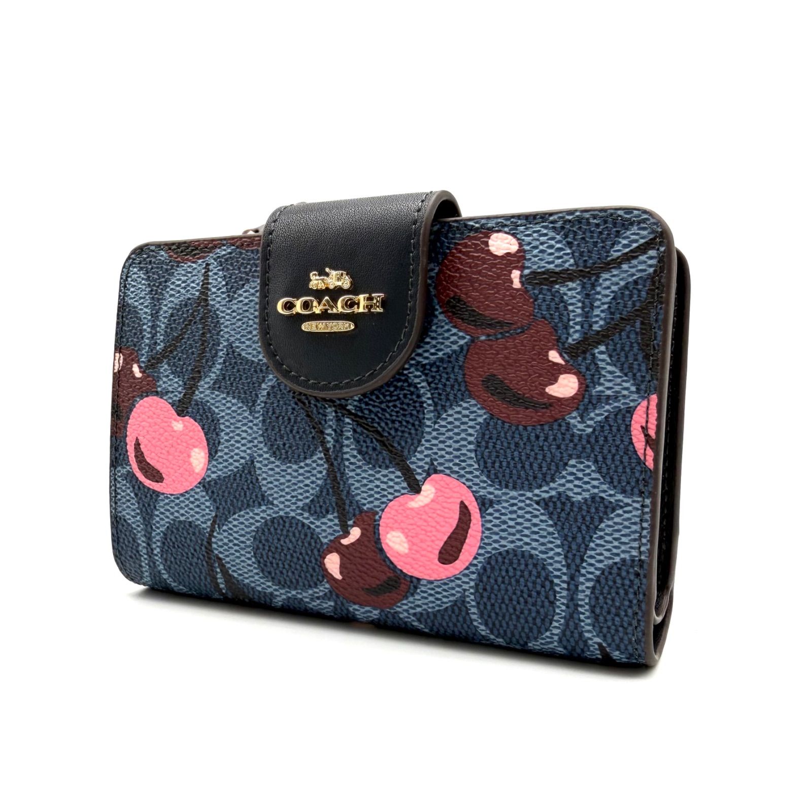 未使用品✨】COACH y2k cherry signature compact wallet unisex