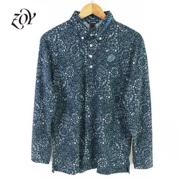 60%OFF 新品 ゾーイ ZOY ポロシャツ 1003 HCS706 L-LLサイズ ネイビー メンズ カットソー 長袖 ポリエステル100% ナノファイン加工 防臭効果 春夏 ゴルフウェア 071442009