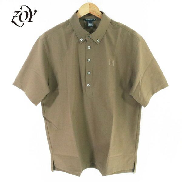 60%OFF 新品 ゾーイ ZOY ポロシャツ 1003 HCS707 L-LLサイズ ライトブラウン メンズ カットソー ポリエステル100% COOL DOTS 春夏 ゴルフウェア 071442012