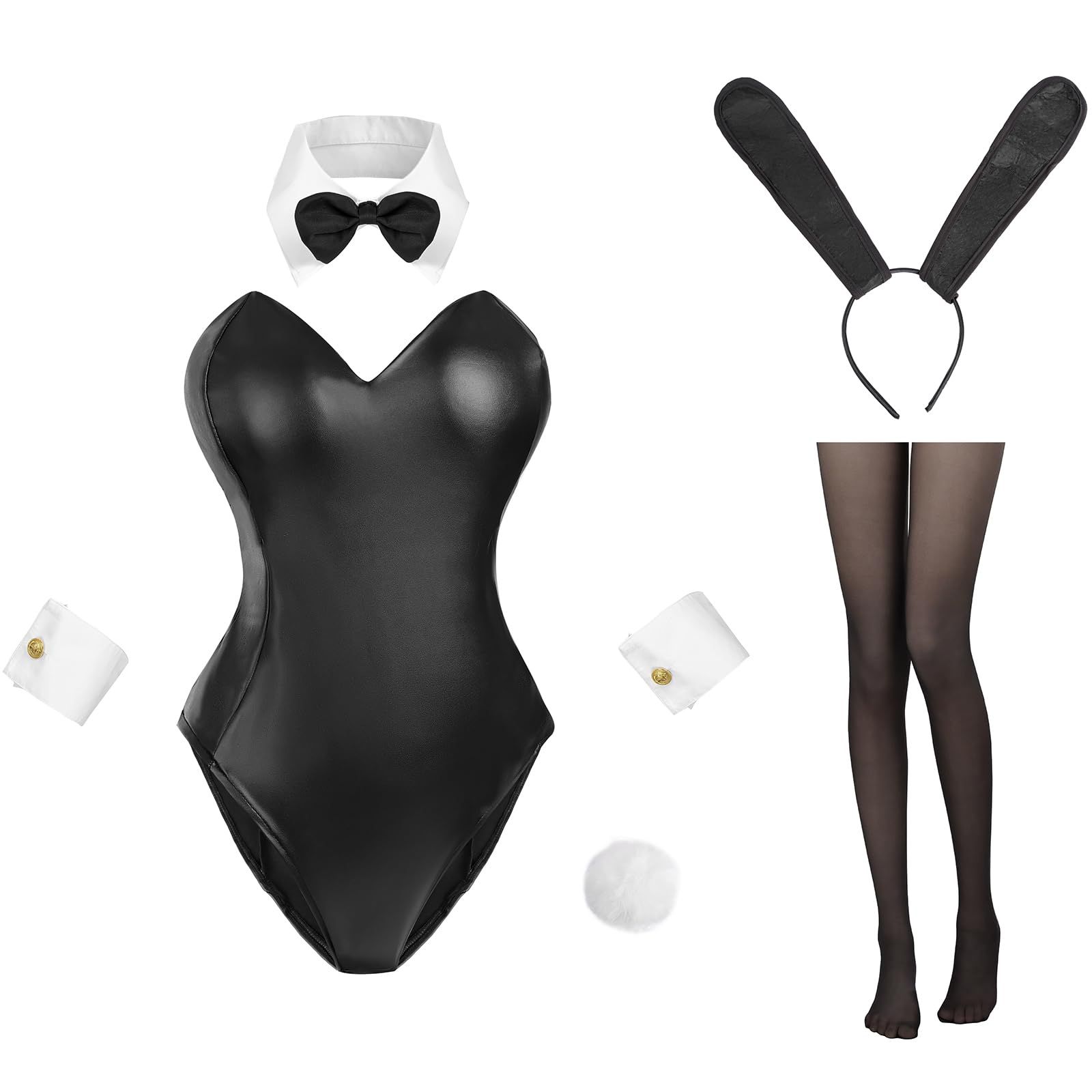 バニーガールコスチューム グレー×千鳥【即購入ok】 Amazon.co.jp: [KORURACLUB] バニーガール コスプレ ストライプ柄