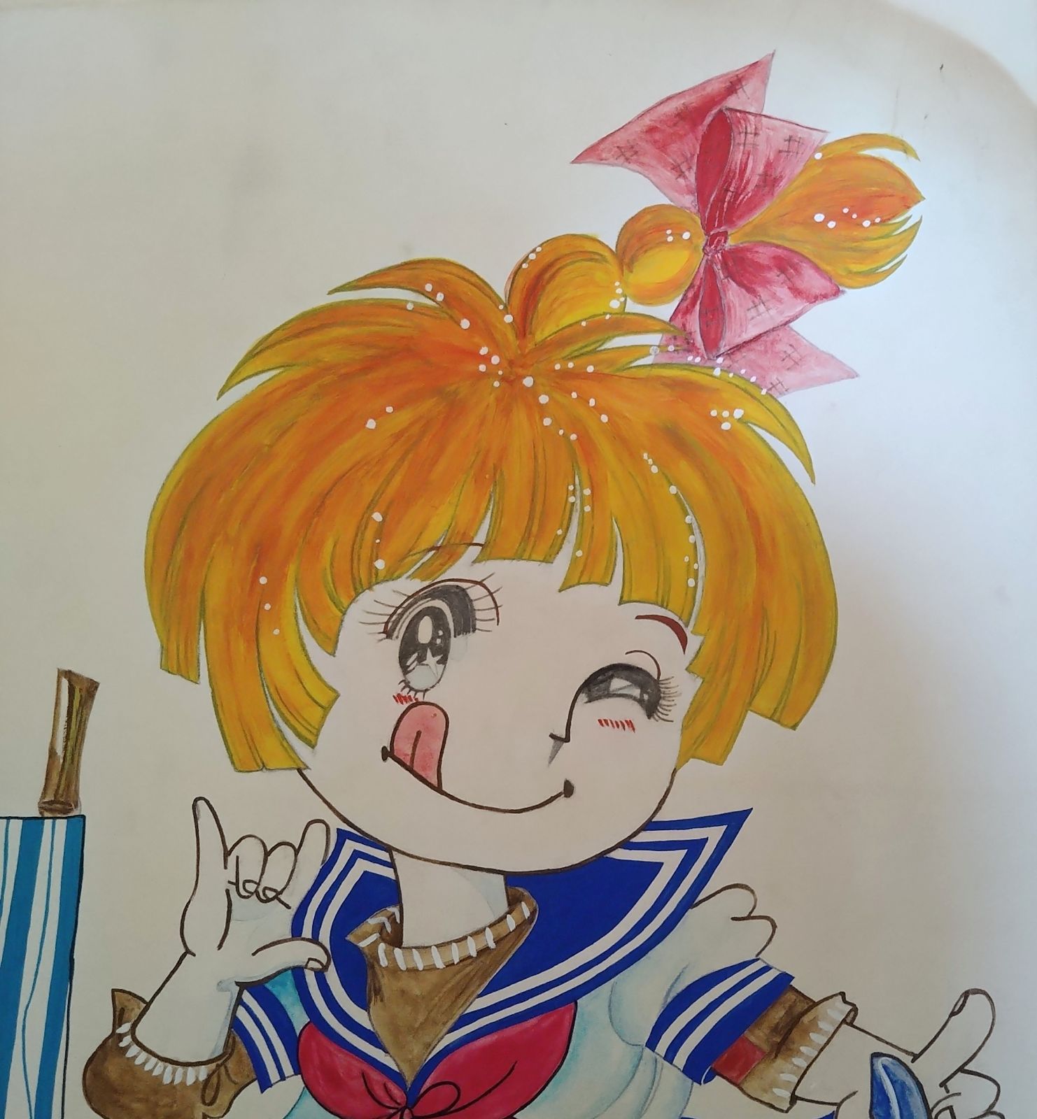 里中満智子　水彩画　45cm×45cm 8,400円