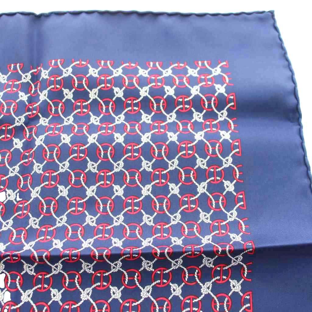 HERMES エルメス カレ 40 シルク スカーフ 馬 洋風 レッド ネイビー エルメス HERMES カレ40 スカーフ シルク 総柄 紺 ネイビー 赤 レッド