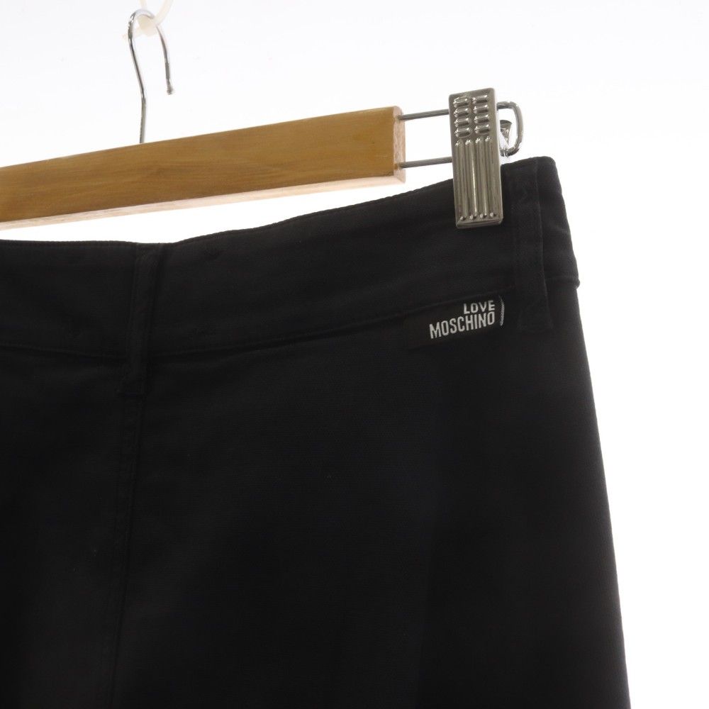 ラブモスキーノ LOVE MOSCHINO フレアスカート ロング42 黒 ブラック