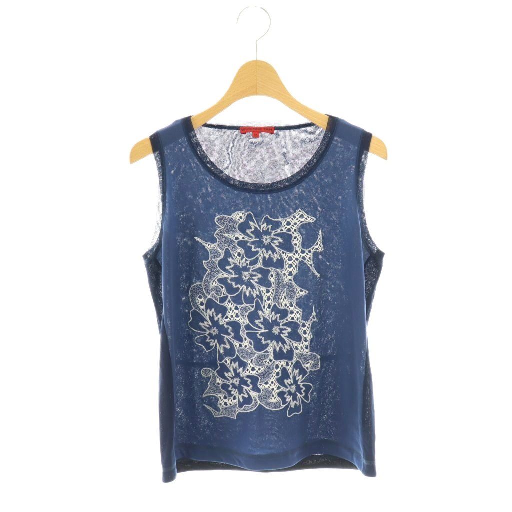 ヴィヴィアン・タム シアー ドット ラメ タンクトップ ノースリーブ ヴィヴィアンタム VIVIENNE TAM パワーネット刺繍ノースリーブ