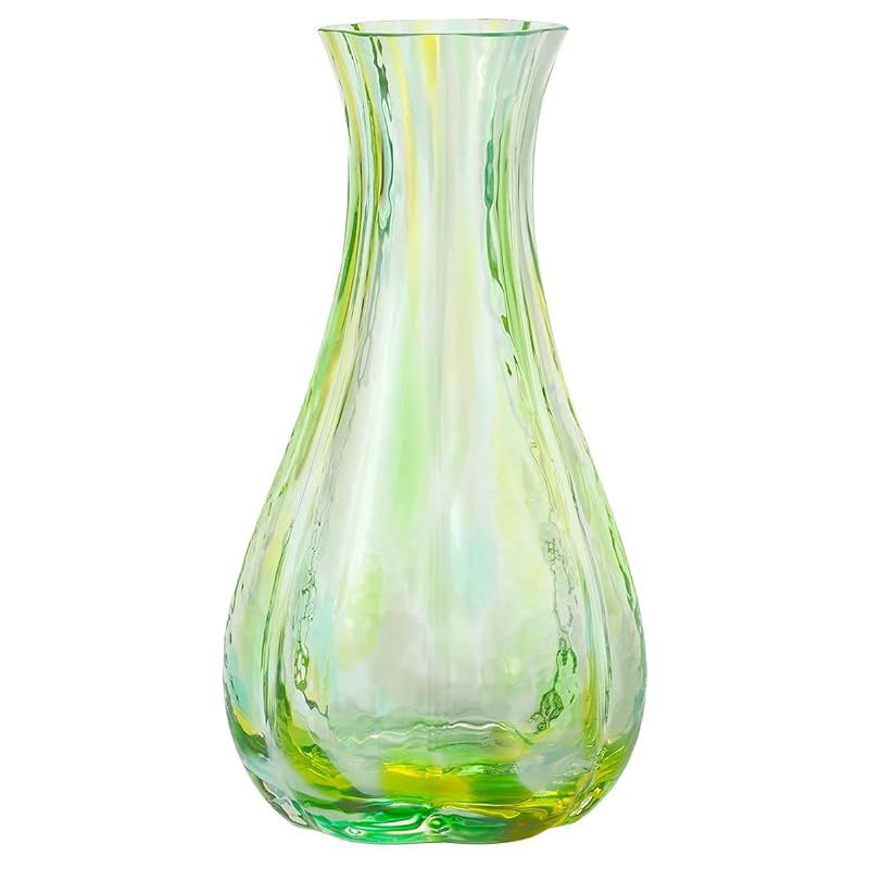 【新品】 アデリア(ADERIA) 津軽びいどろ 花瓶 花ひかり フォレストグリーン 日本製 化粧箱入 フラワーベース おしゃれ ガラス 花器 一輪挿し vase 容器 flower ギフト 女性 母の日 父の日 夫婦 男性 引越し祝い 結婚 挨拶回り プ 1