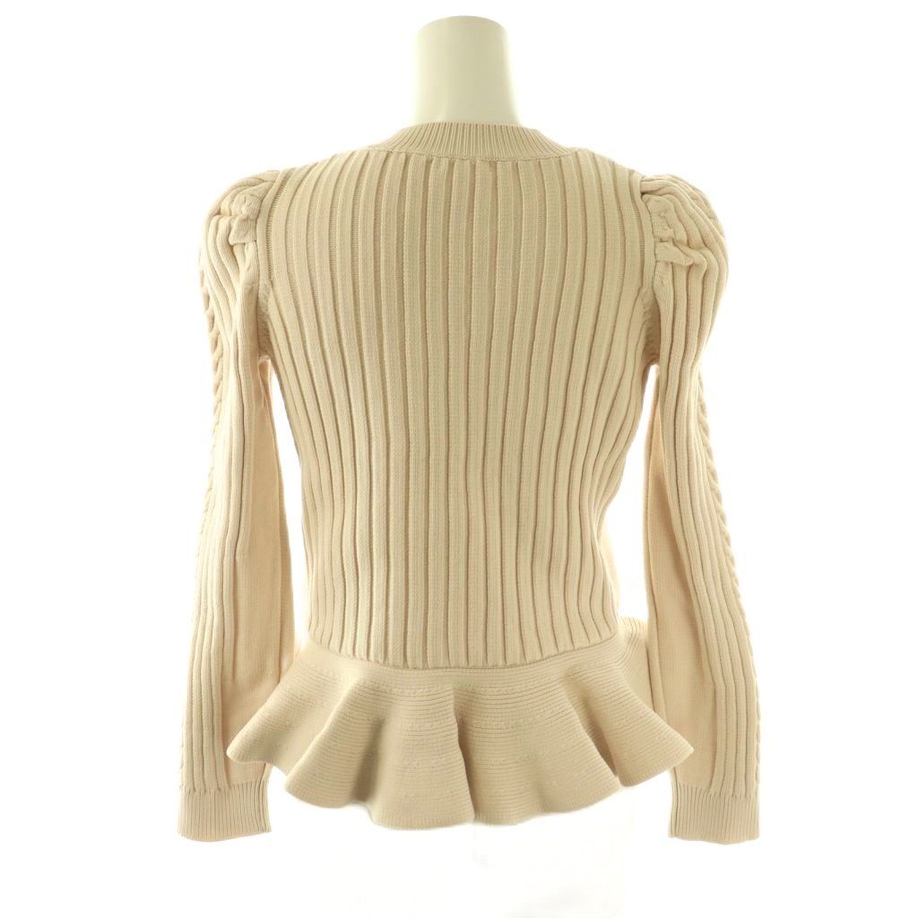 ソブ ダブスタ 21AW ペプラムデザインニット カットソー 長袖 38 DOUBLE STANDARD CLOTHING - sov ペプラムデザインニット38の通販 by