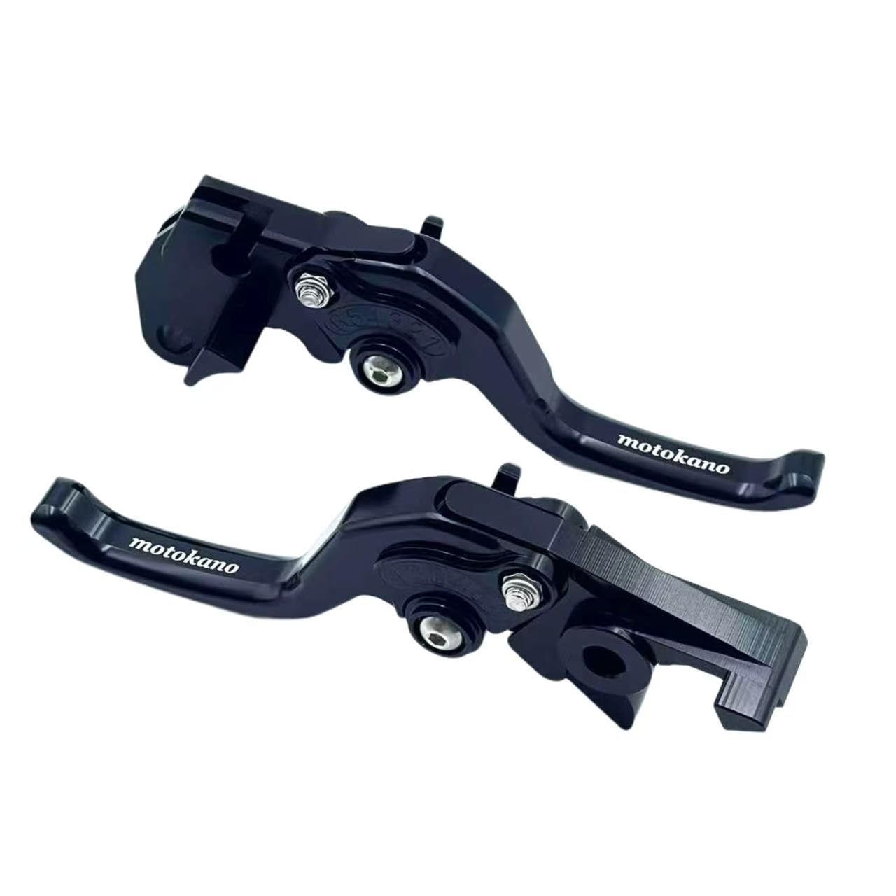 【人気商品】motokano 2フィンガー ブレーキ クラッチ レバ GSX250R GSX-250R GSR250 Vストローム250 に適用 6段階アジャスター ショートブレーキレバー (ブラック)