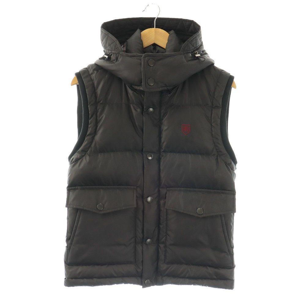 ブラックレーベルクレストブリッジ BLACK LABEL CRESTBRIDGE ダウンベスト アウター フーディ L ブラック /CX ■OS