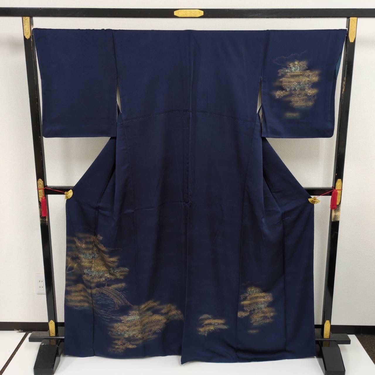 付下げ 金彩 裄68 上品な染め 紋無し 訪問着 正絹 着物 MK-1163 - メルカリ