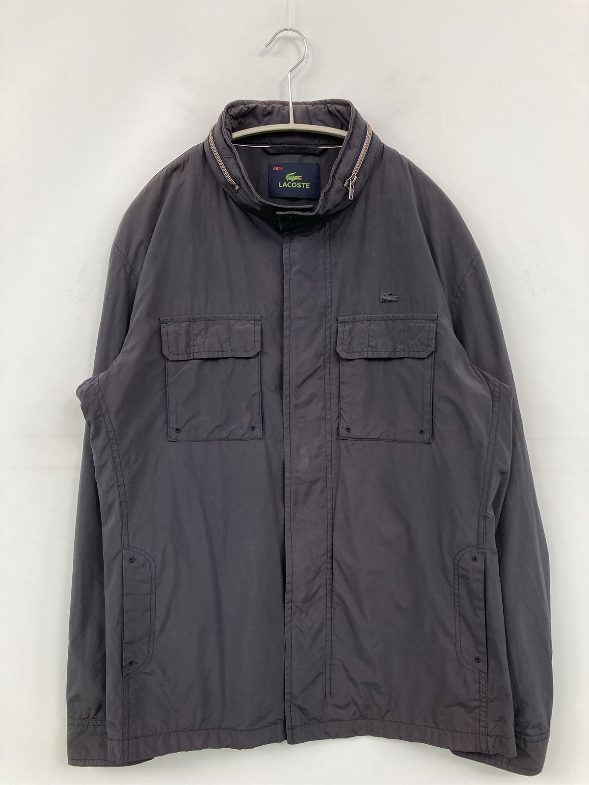 LACOSTE ラコステ ブルゾン 50/4 ブラック ナイロン 無地 ワンポイント 