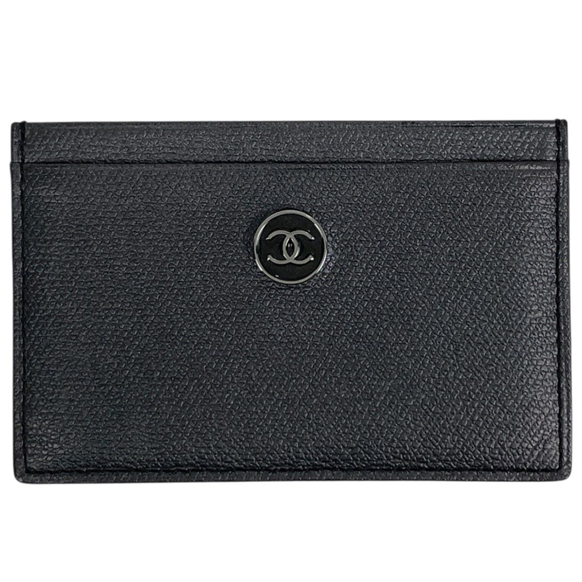 シャネル CHANEL ココボタン カードケース レザー ブラック A20906 レディース 【中古】