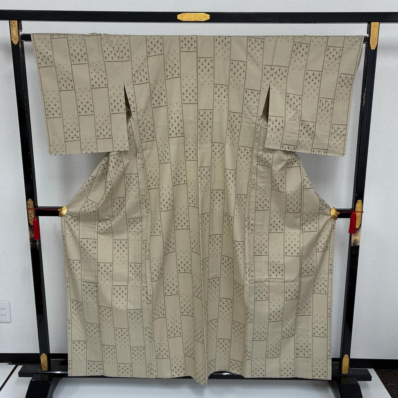 単衣 結城紬 正絹 絣 素敵な絣 着物 MK-7824 - メルカリ