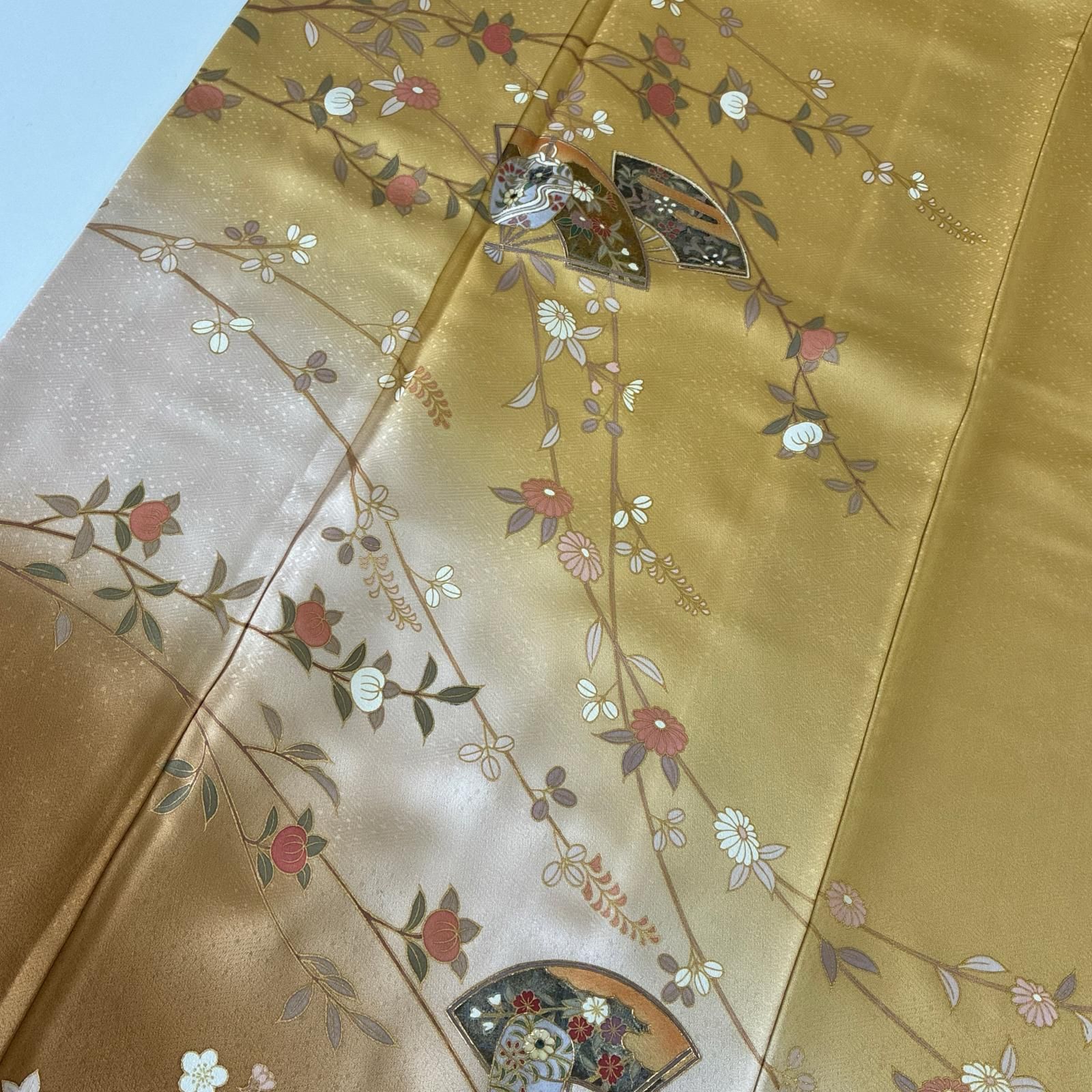 付け下げ 正絹 紋なし 美しい染めの花 袷 着物 MK-7825 - メルカリ