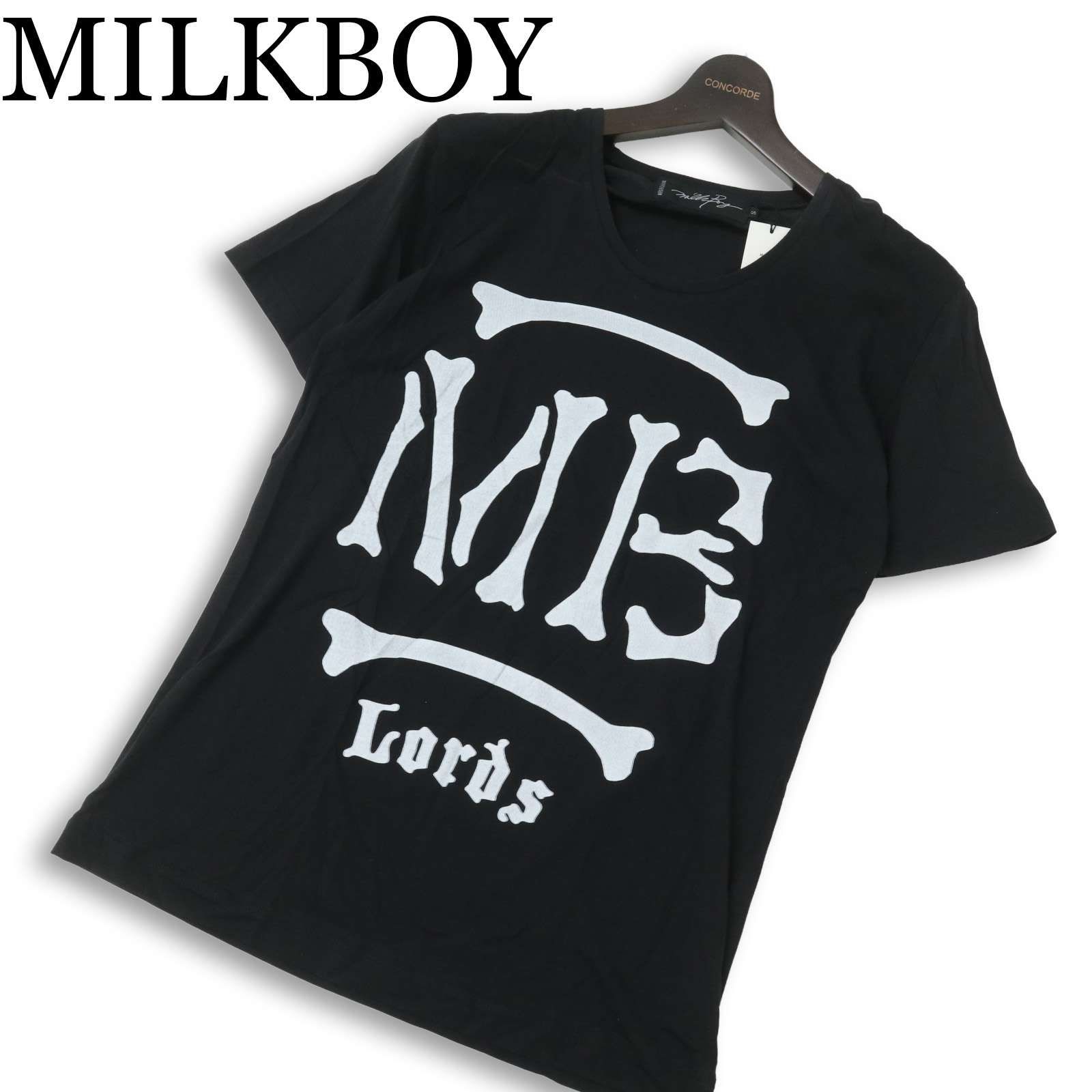 新品 未使用】 MILKBOY ミルクボーイ 春夏☆ 半袖 ロゴプリント ボーン 