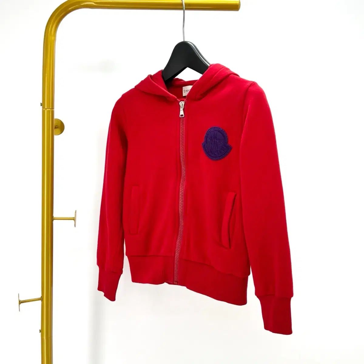 8Yサイズ MONCLER モンクレール ビックロゴ キッズ WHO ジップアップ レッド