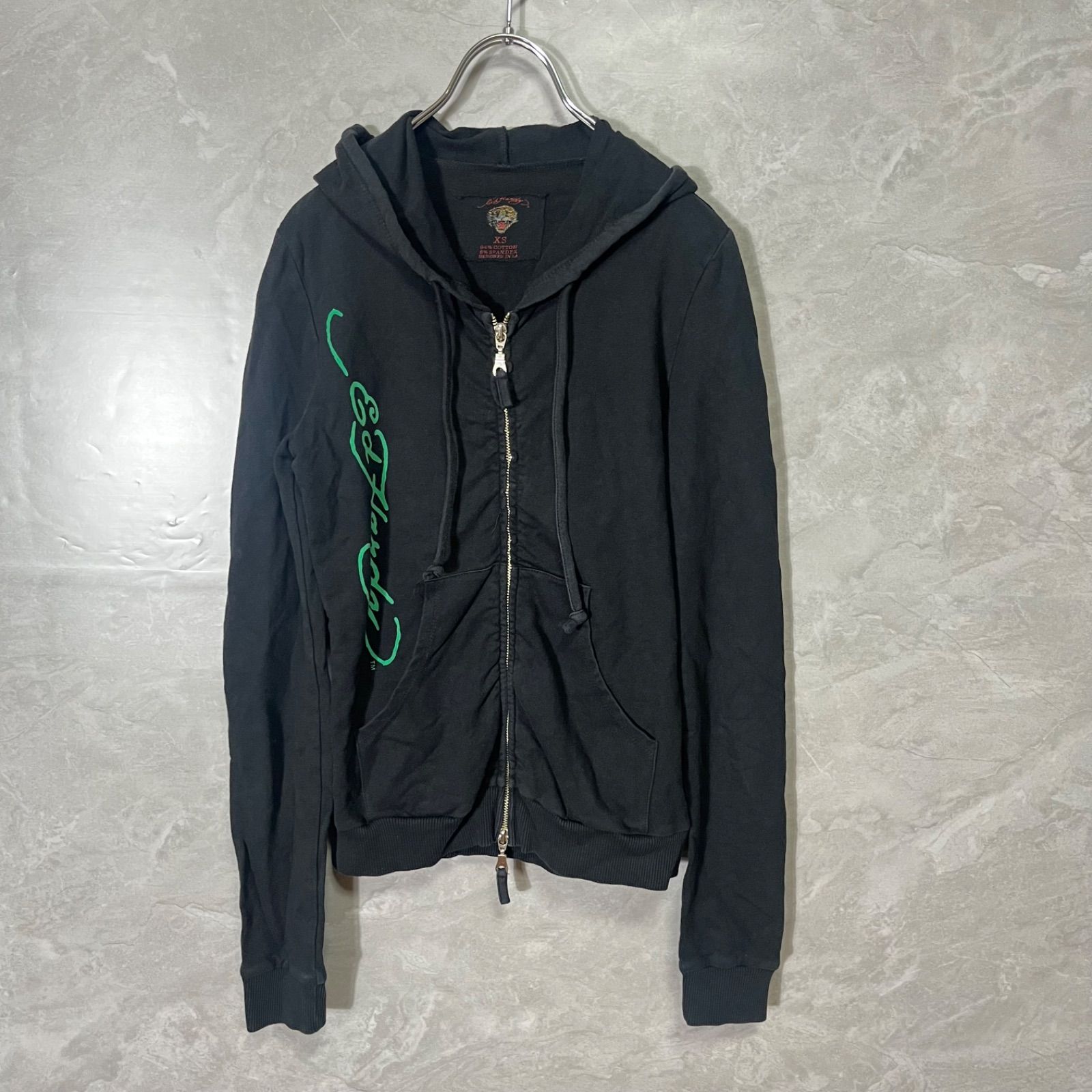 Ed Hardy エドハーディー Christian Audigier ブラック フル ジップ