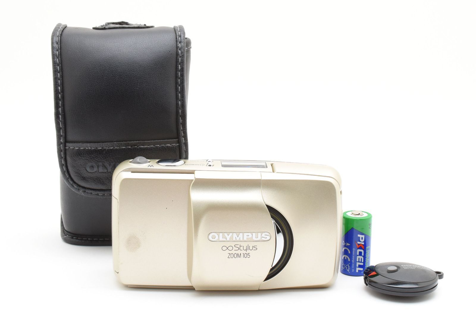 ★良品★ オリンパス OLYMPUS Stylus Zoom 105 ゴールド【μ海外モデル】 動作良好 クリアな光学！ ソフトケース付き！ #0589A
