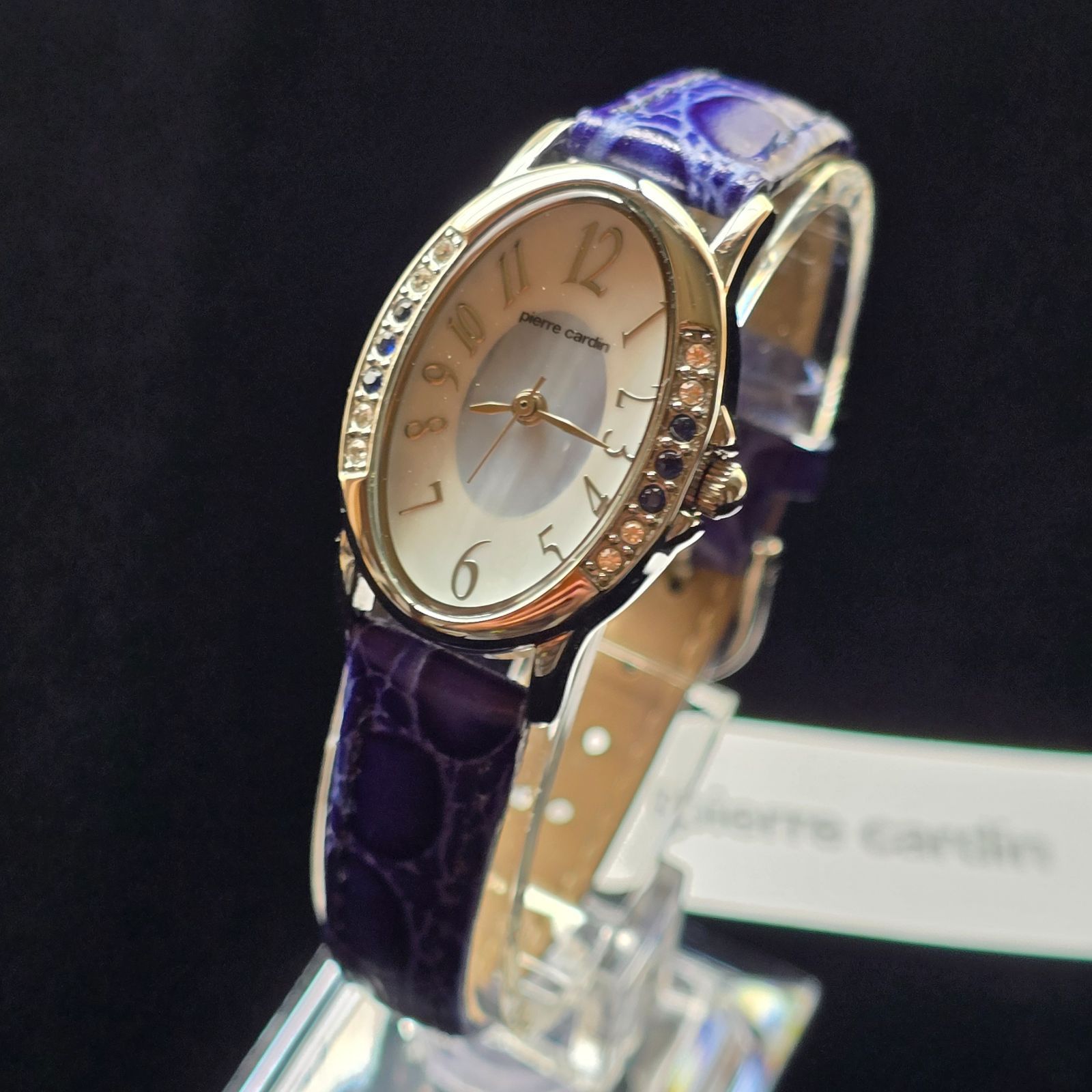 未使用 ソーラー 稼働品 Pierre Cardin 腕時計 レディース シルバー