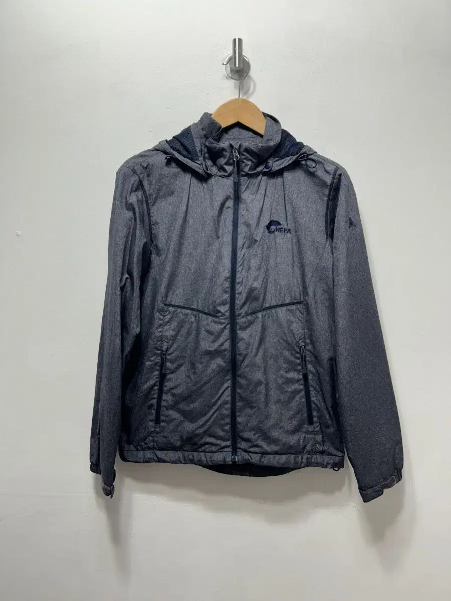 NEPA ウィンドブレーカー フード ジップアップ グレー アウター M
