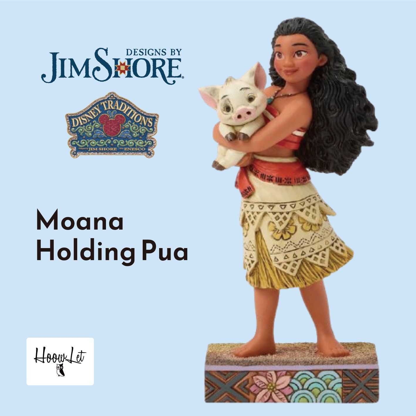 トラディション　エネスコ　enesco モアナと伝説の海　プア　フィギュア　置物 ディズニー モアナ ホールディング プア ジムショア モアナと伝説の海