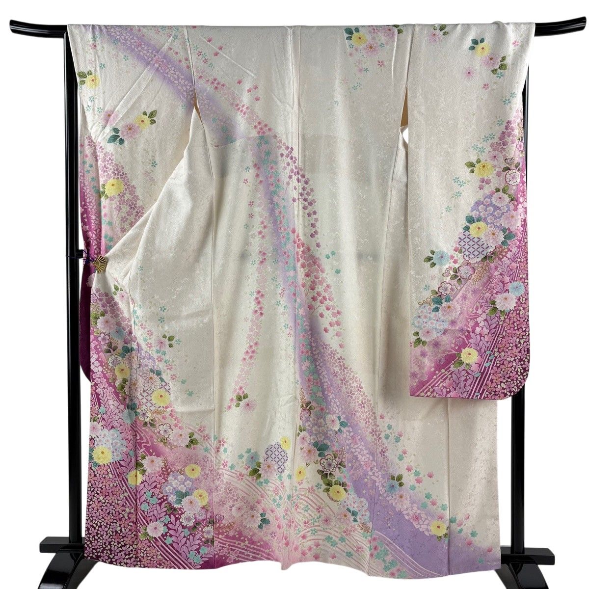 振袖 身丈162cm 裄丈66.5cm 正絹 逸品 【中古】 美品】 振袖 身丈162.5cm 裄丈66.5cm 正絹 逸品 【中古】の通販 by