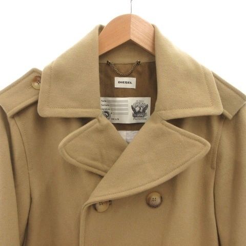 ディーゼル DIESEL Pコート ジャケット ダブル ウール M ベージュ /FF ■GY62