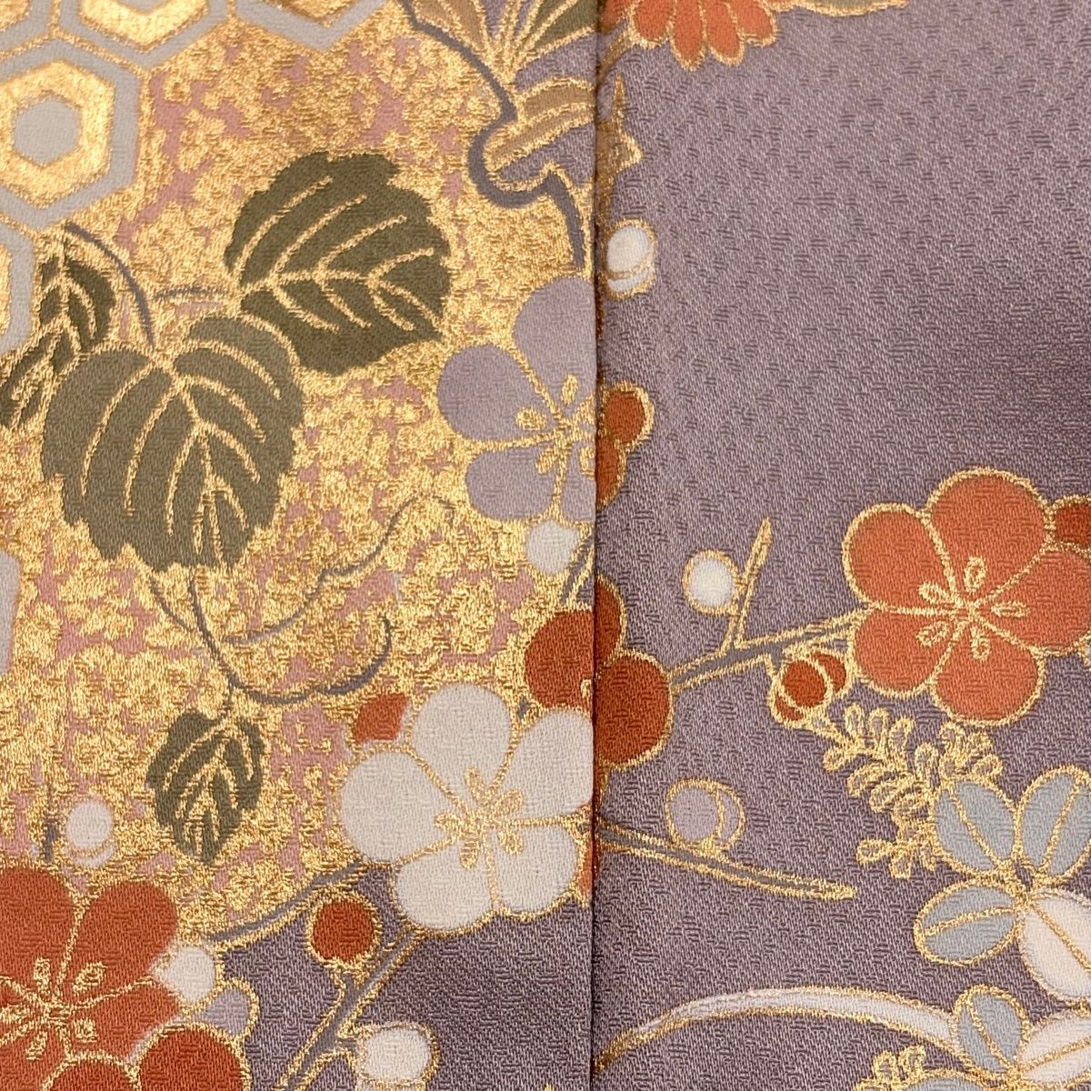 美品 訪問着 身丈166cm 裄丈66cm M 袷 雪輪 草花 薄緑 正絹 秀品