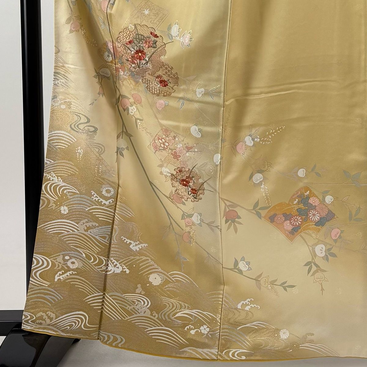 美品】 訪問着 身丈163.5cm 裄丈65cm M 袷 雪輪 冊子 刺繍 金銀彩 
