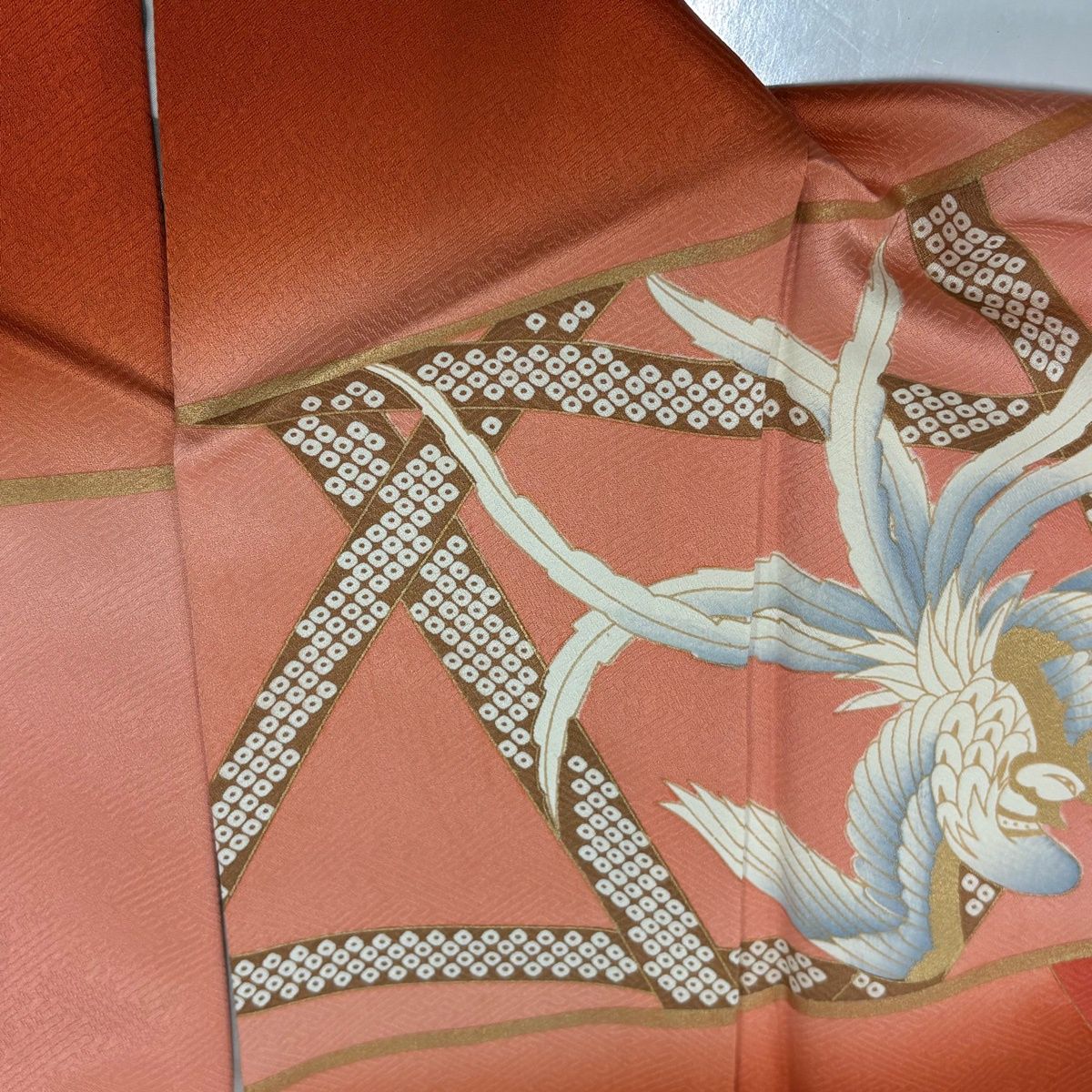 振袖 美品 名品 身丈160cm 裄丈63.5cm 正絹 【中古】 振袖 身丈162cm 裄丈63.5cm S 袷 扇面 花鳥 金糸 金彩 黒 正絹 名品