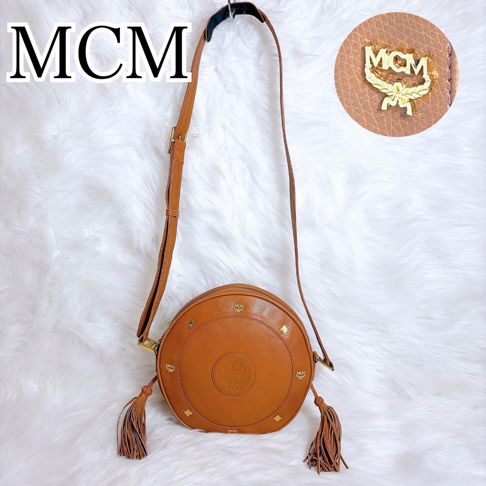 MCM ラウンドショルダー タンバリン ショルダーバック ポシェット 