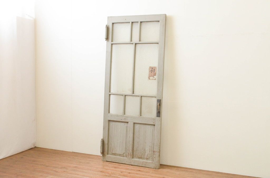 ▼現状販売▼ ドア1枚 アンティーク建具 昭和初期 大正ロマン 洋館 4～7営業日前後で発送(※修理加工希望の方3ヶ月程で発送) R-066756