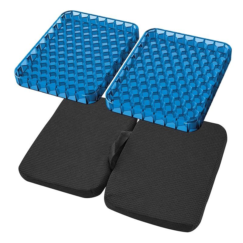 【新品】 エムシーシー 【正規品】 ゲルクッション (折りたたみ) 持ち運び用ケース付き 座布団 ハニカム構造 圧力分散ゲル 40×24cm 体圧分散 アウトドア ブルー Y0003 1
