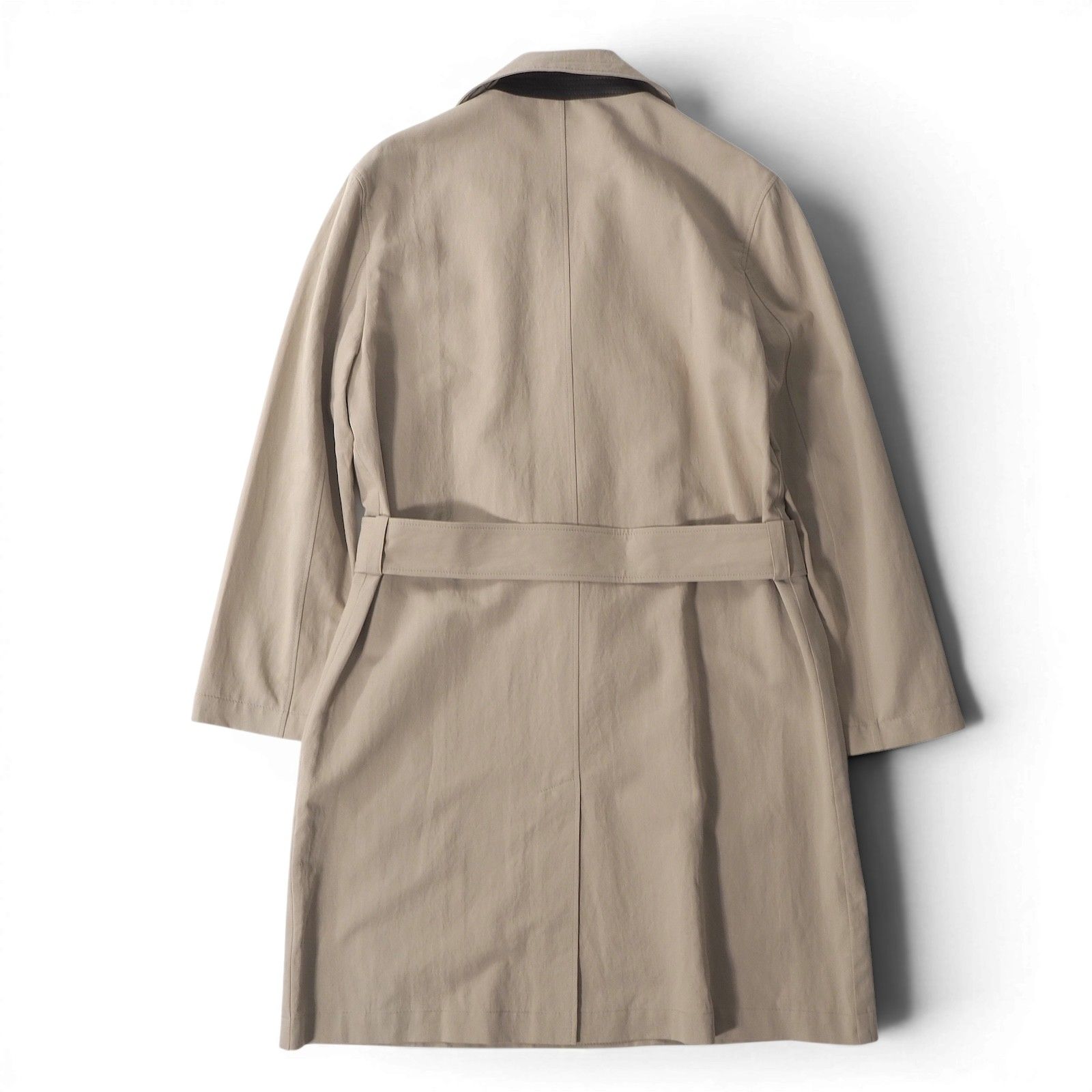 エルメス HERMES フランス製 レザートリム ベルテッド コート 48