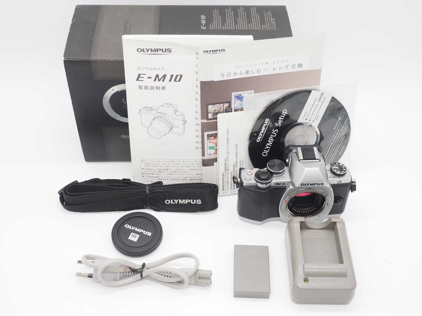 オリンパス Olympus OM-D E-M10 16.1MP Digital SLR Camera Silver 元