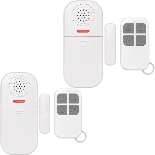 UJHOSLD【2個セット・新登場】防犯ブザー 窓ドア開閉センサー 緊急SOSアラーム 130db大音量 遠隔対応 音量調整付き (2個入り)k
